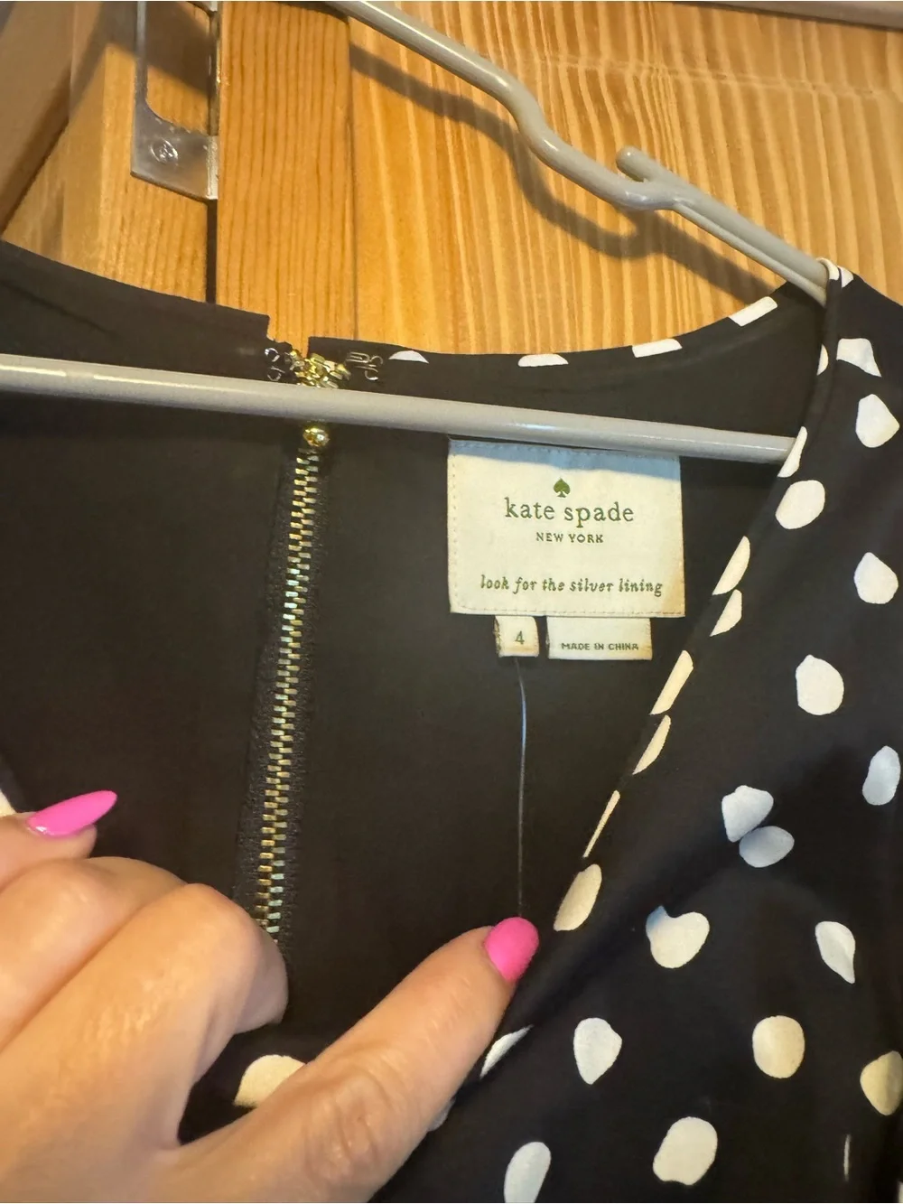 kate spade Black and White Polka Dot Midi Dress